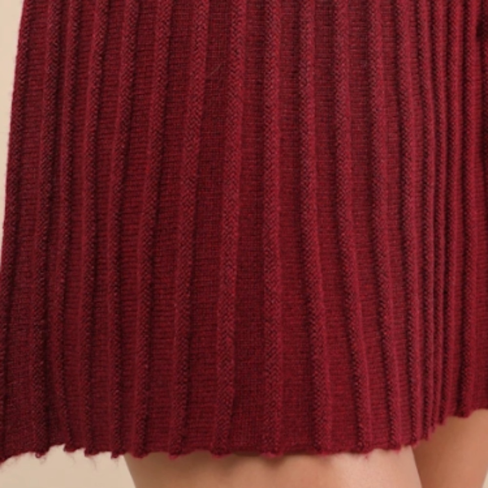 LULU's Chic Sexy Casual Ribbed Stretch Long Sleeve Warm Cozy Sweater Skate Dress - Picture 6 of 6